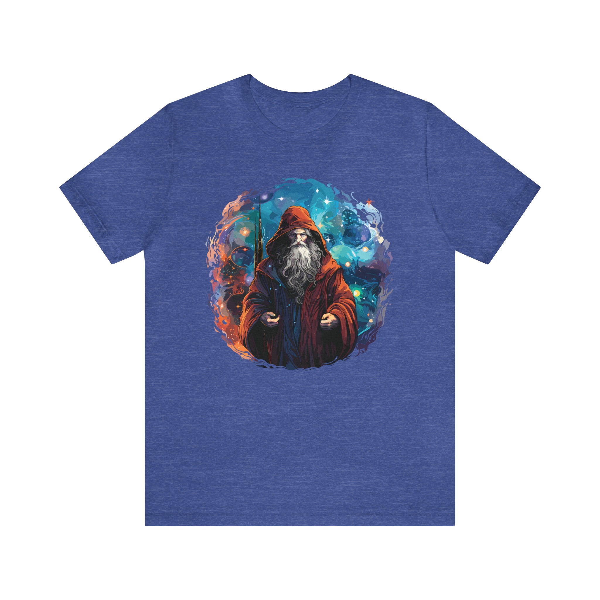 Unisex Galactic Wizard T Shirt Heather True Royal S 