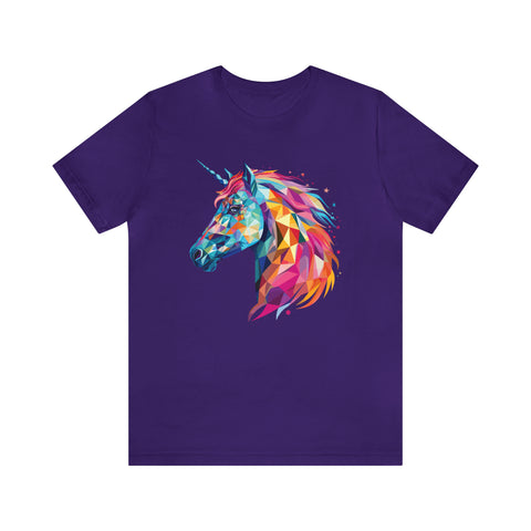 Unisex Crystallized Unicorn Mane T Shirt Team Purple S 