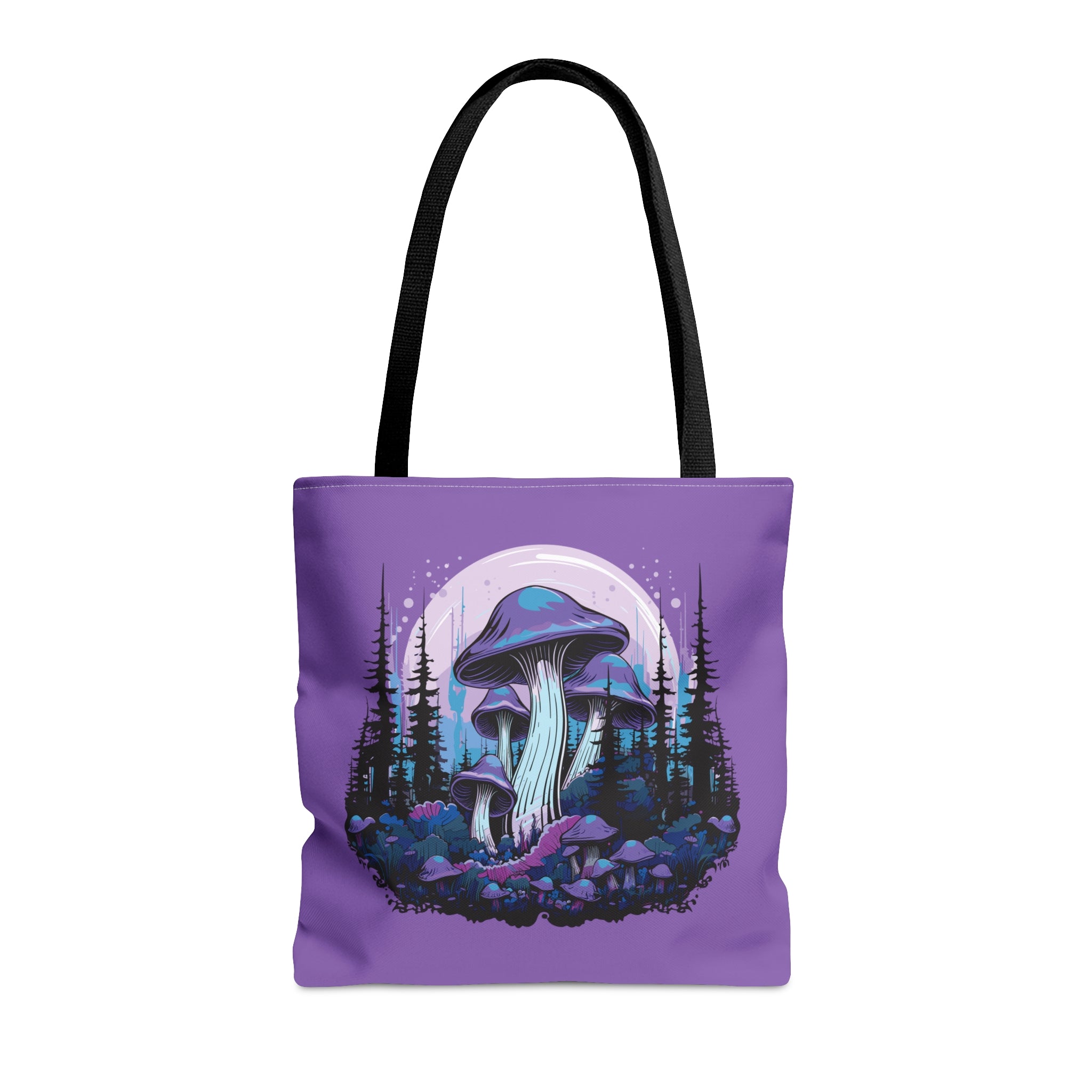 Purple Mushroom Forest Tote Bag Medium  