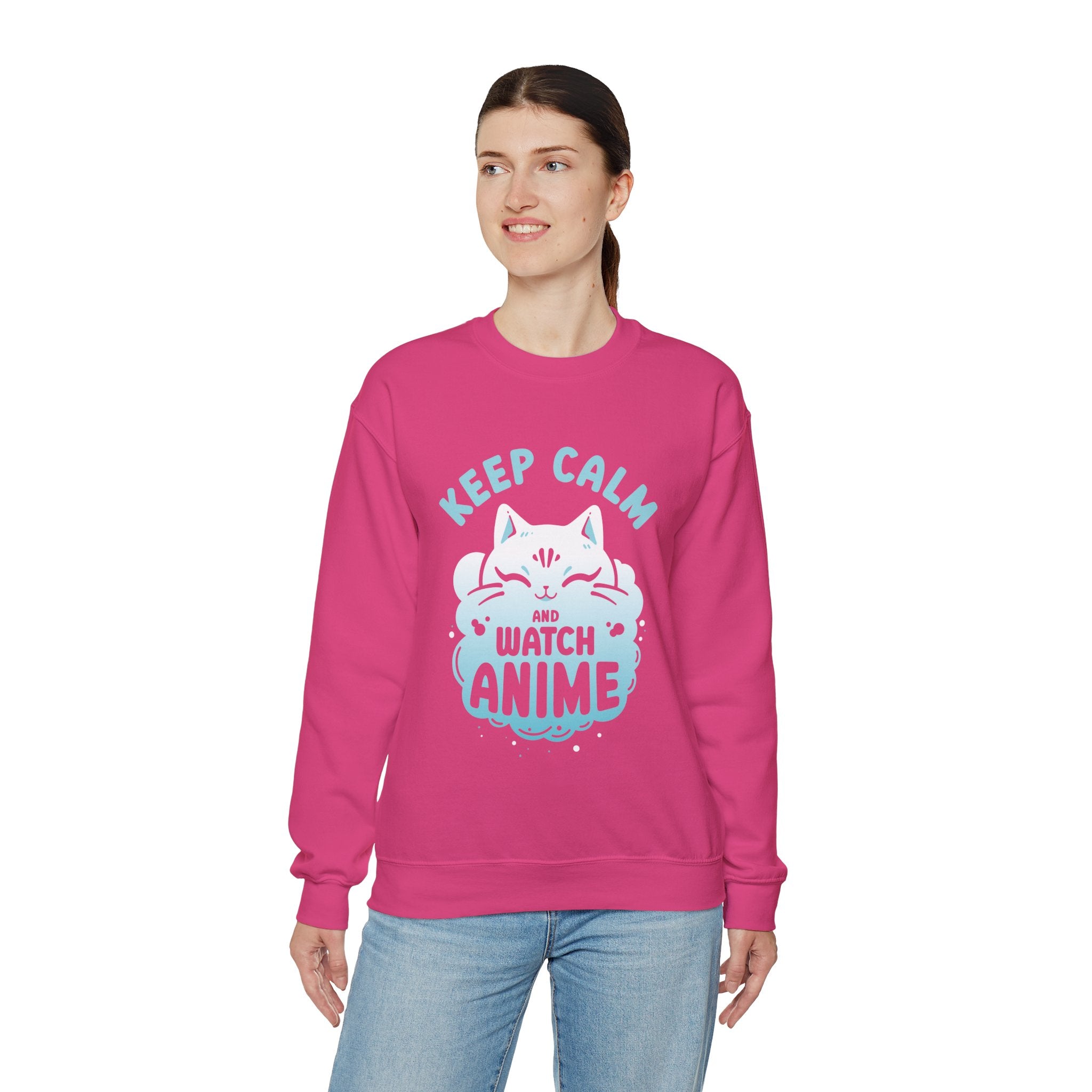 Unisex Keep Calm and Watch Anime Sweatshirt   