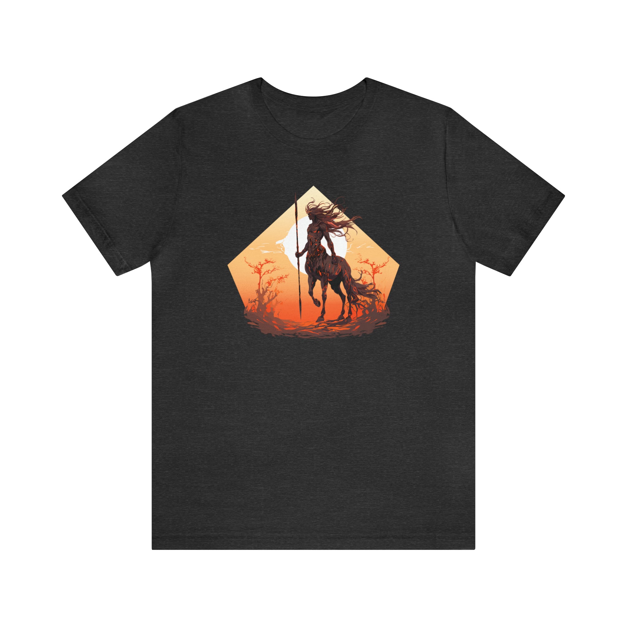 Unisex Centaur Warrior T Shirt Dark Grey Heather S 