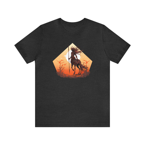 Unisex Centaur Warrior T Shirt Dark Grey Heather S 