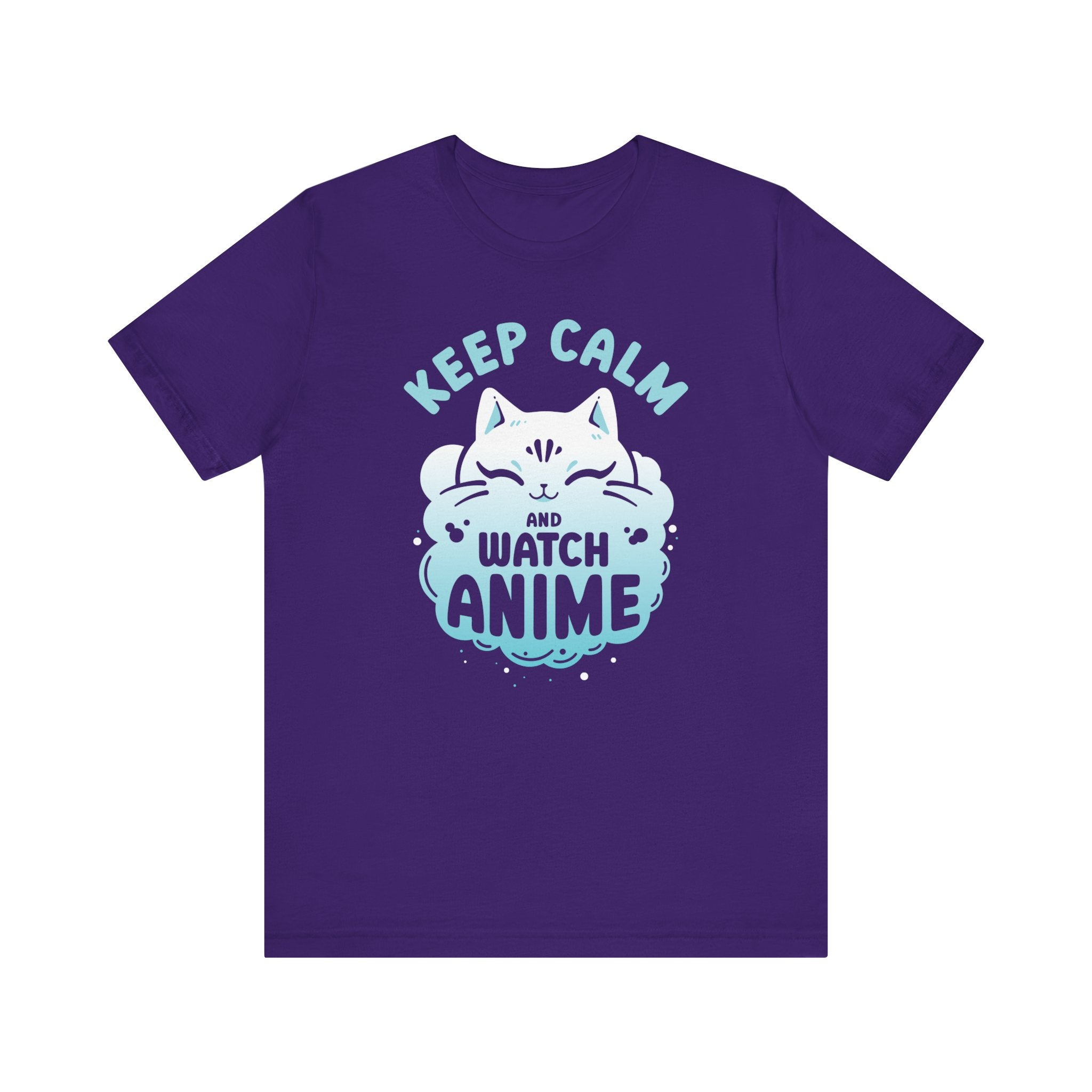 Unisex Keep Calm and Watch Anime T Shirt Team Purple S 