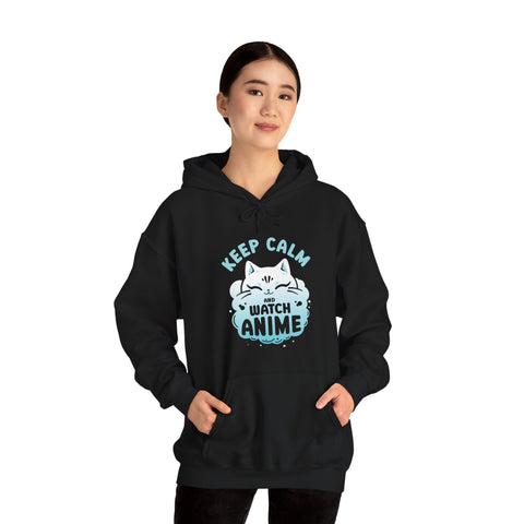 Unisex Keep Calm and Watch Anime Hoodie   