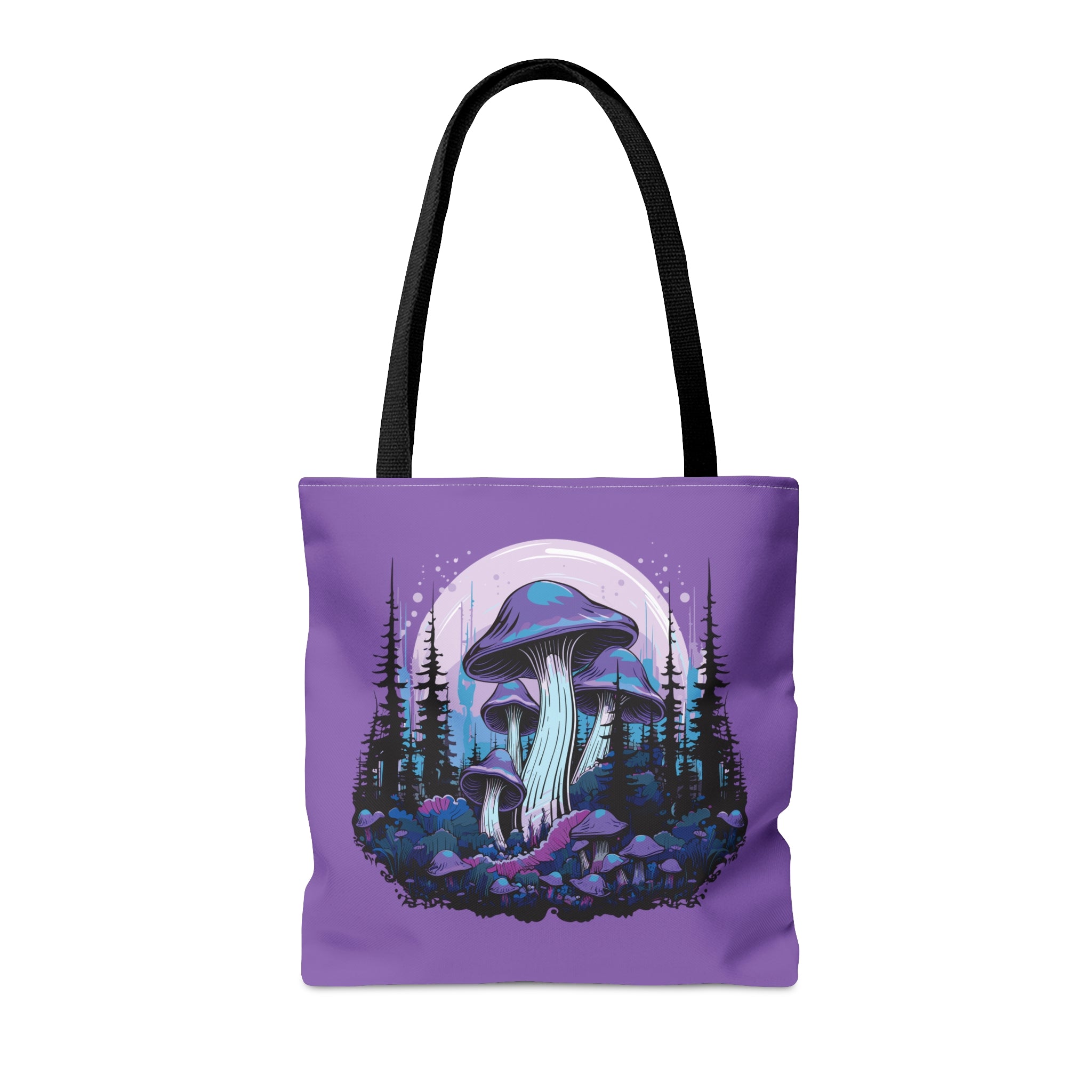 Purple Mushroom Forest Tote Bag   