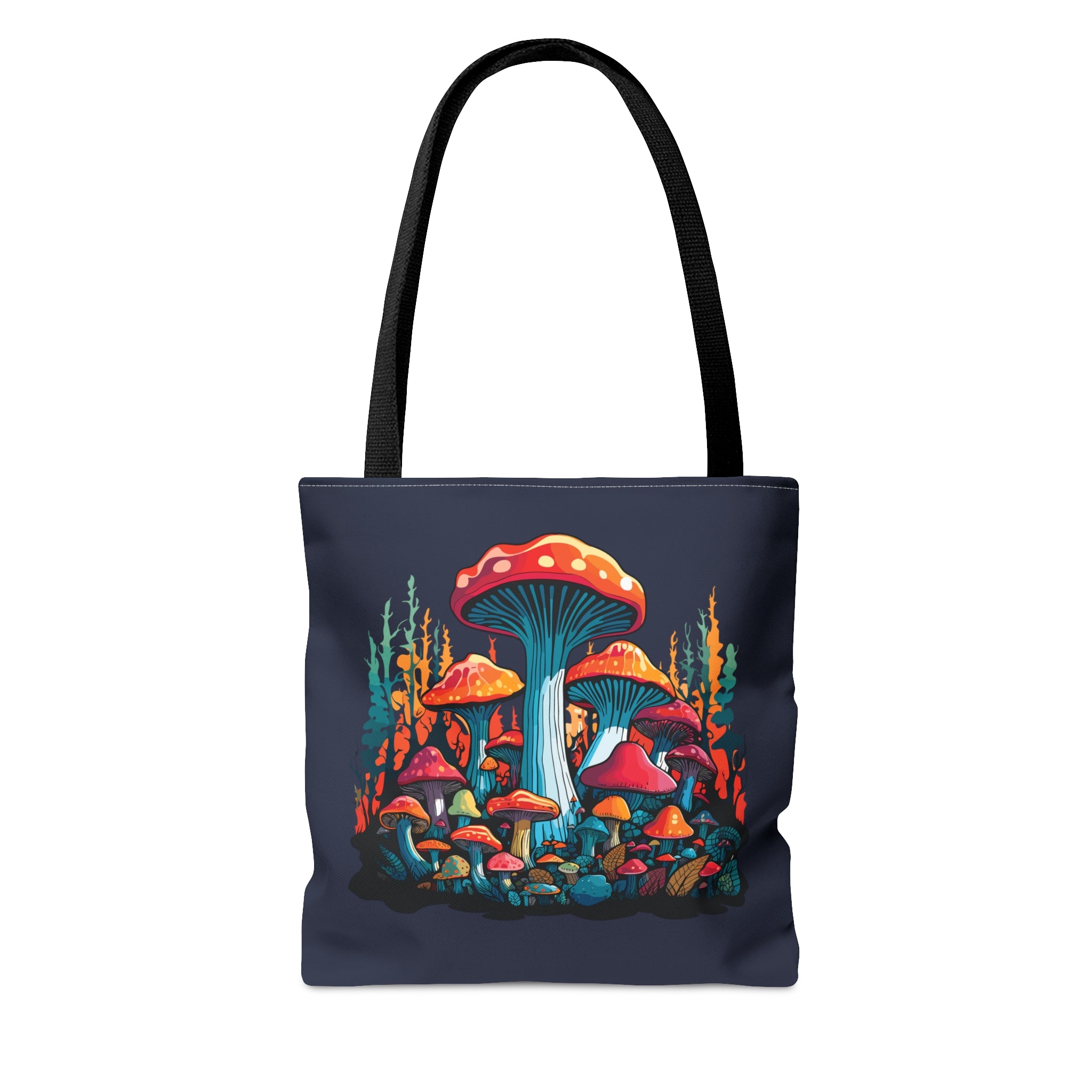 Orange Mushroom Forest Tote Bag   