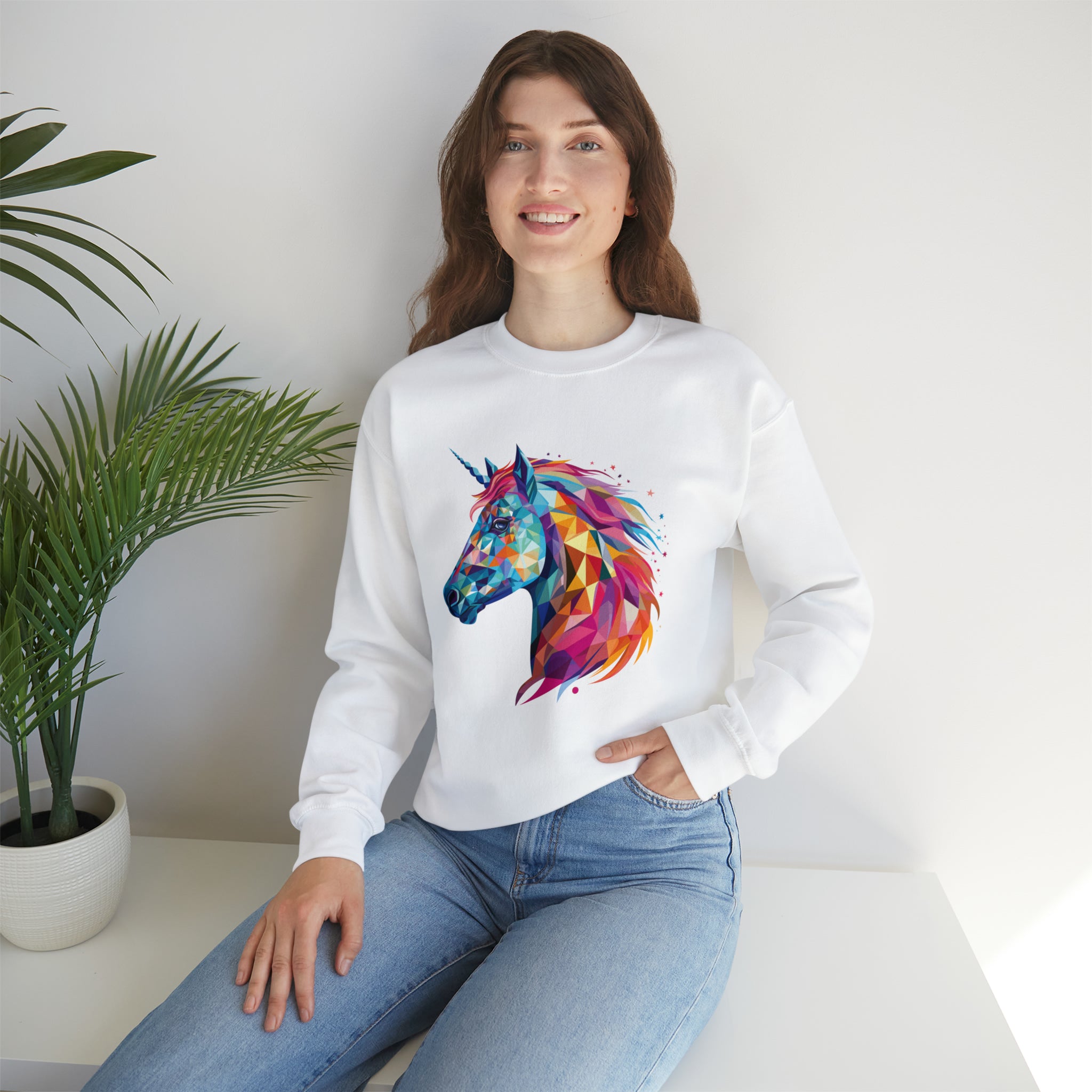 Unisex Crystallized Unicorn Mane Sweatshirt   