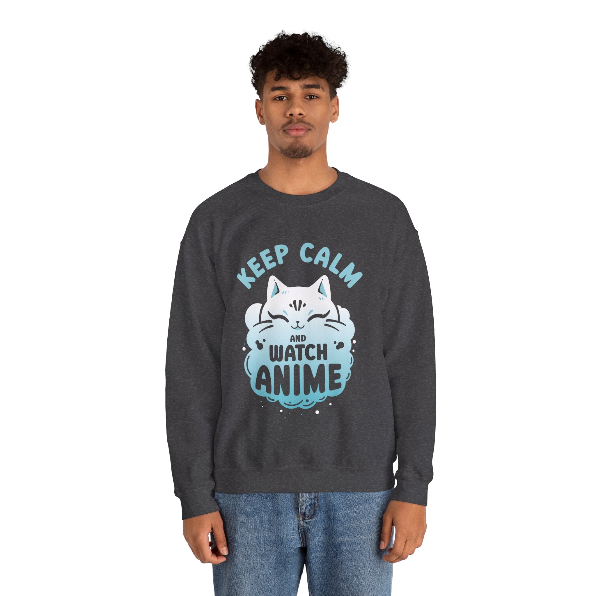 Unisex Keep Calm and Watch Anime Sweatshirt   