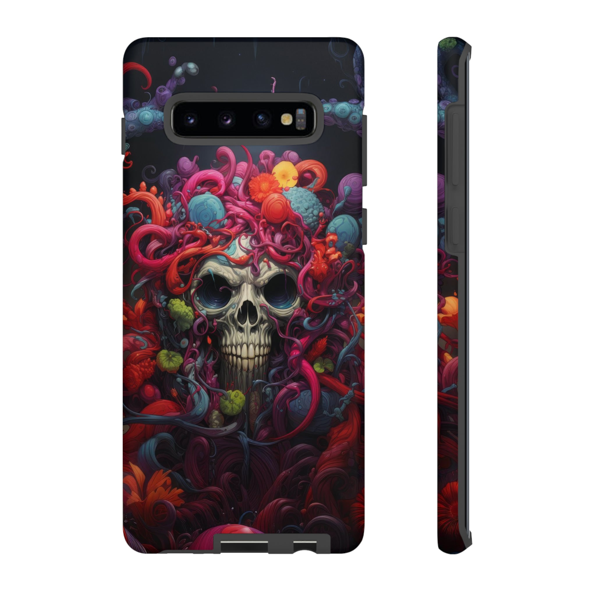 Psychedelic Skull & Tentacles Phone Case Samsung Galaxy S10 Plus Matte 