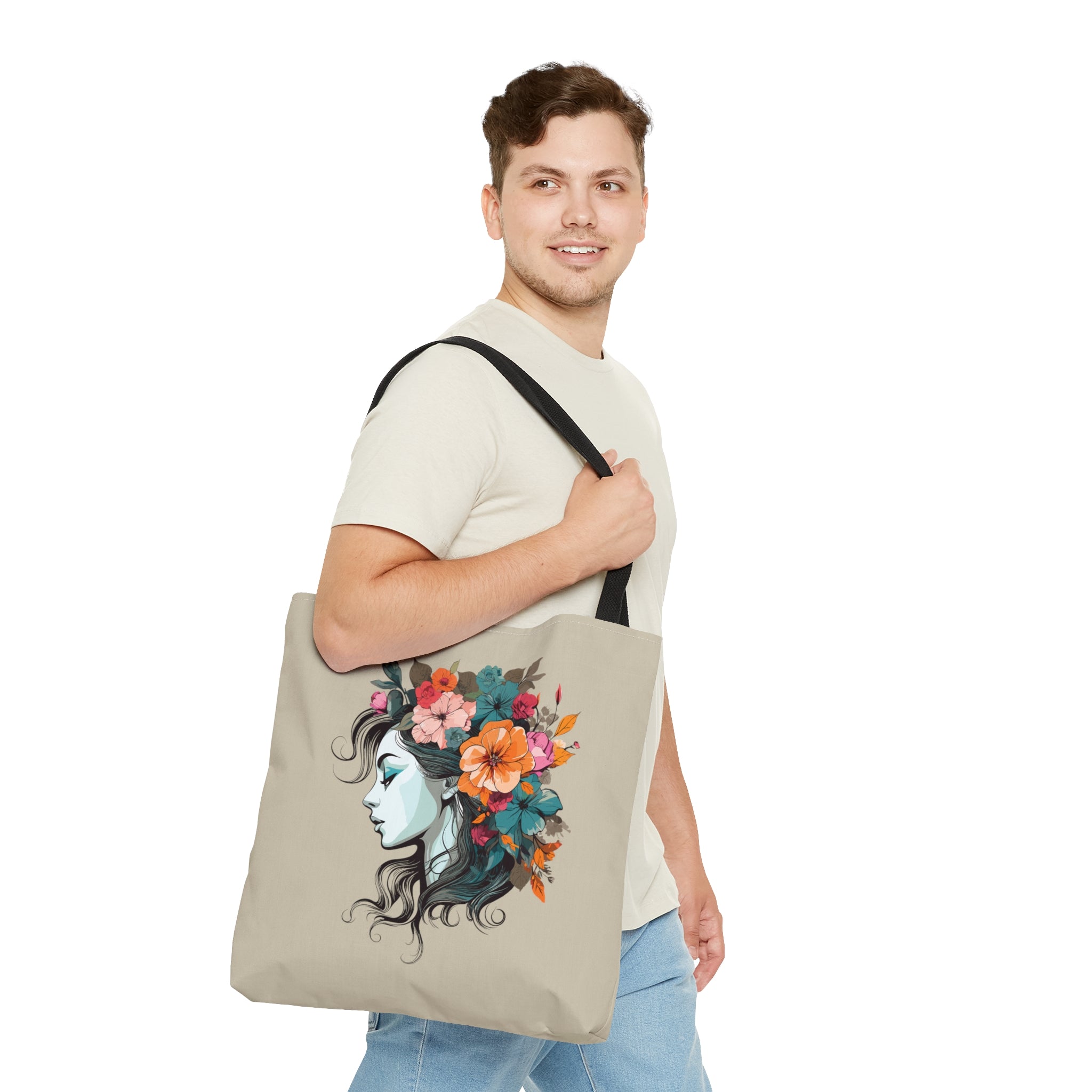 Flower Woman Tote Bag   