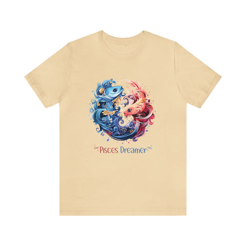 Unisex Pisces Dreamer T Shirt Soft Cream S 