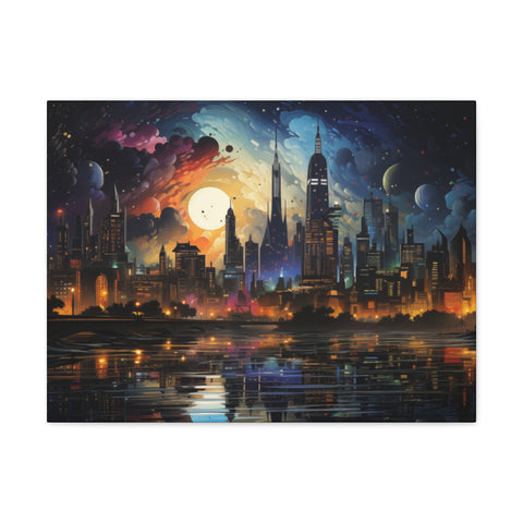 City Skyline Wall Art 24″ x 18″ 1.25" 