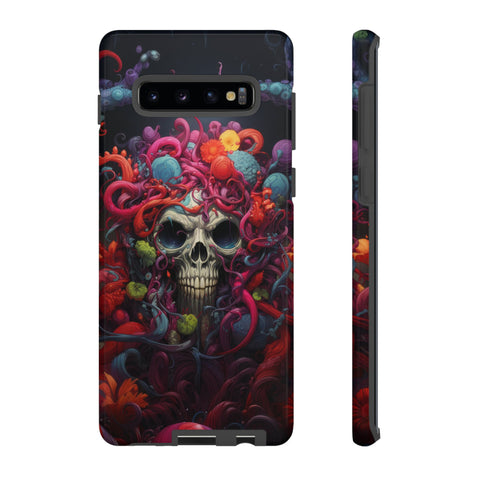 Psychedelic Skull & Tentacles Phone Case Samsung Galaxy S10 Plus Glossy 