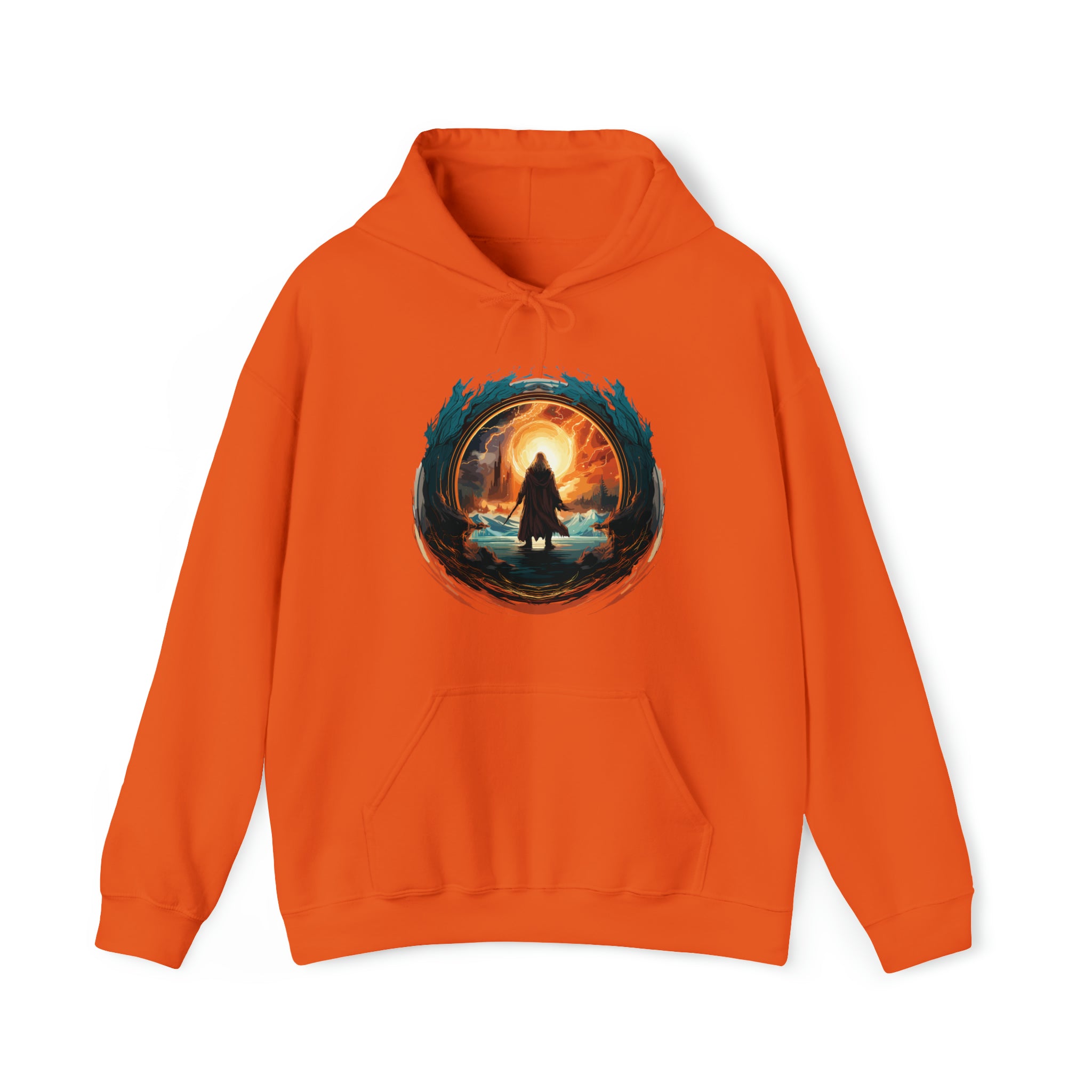 Unisex Wizard Portal Hoodie Orange S 