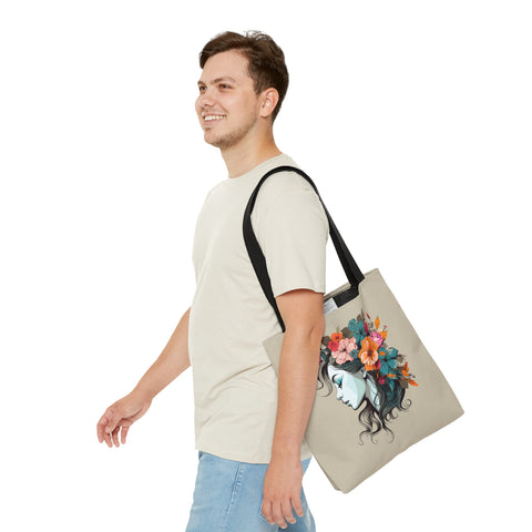 Flower Woman Tote Bag   