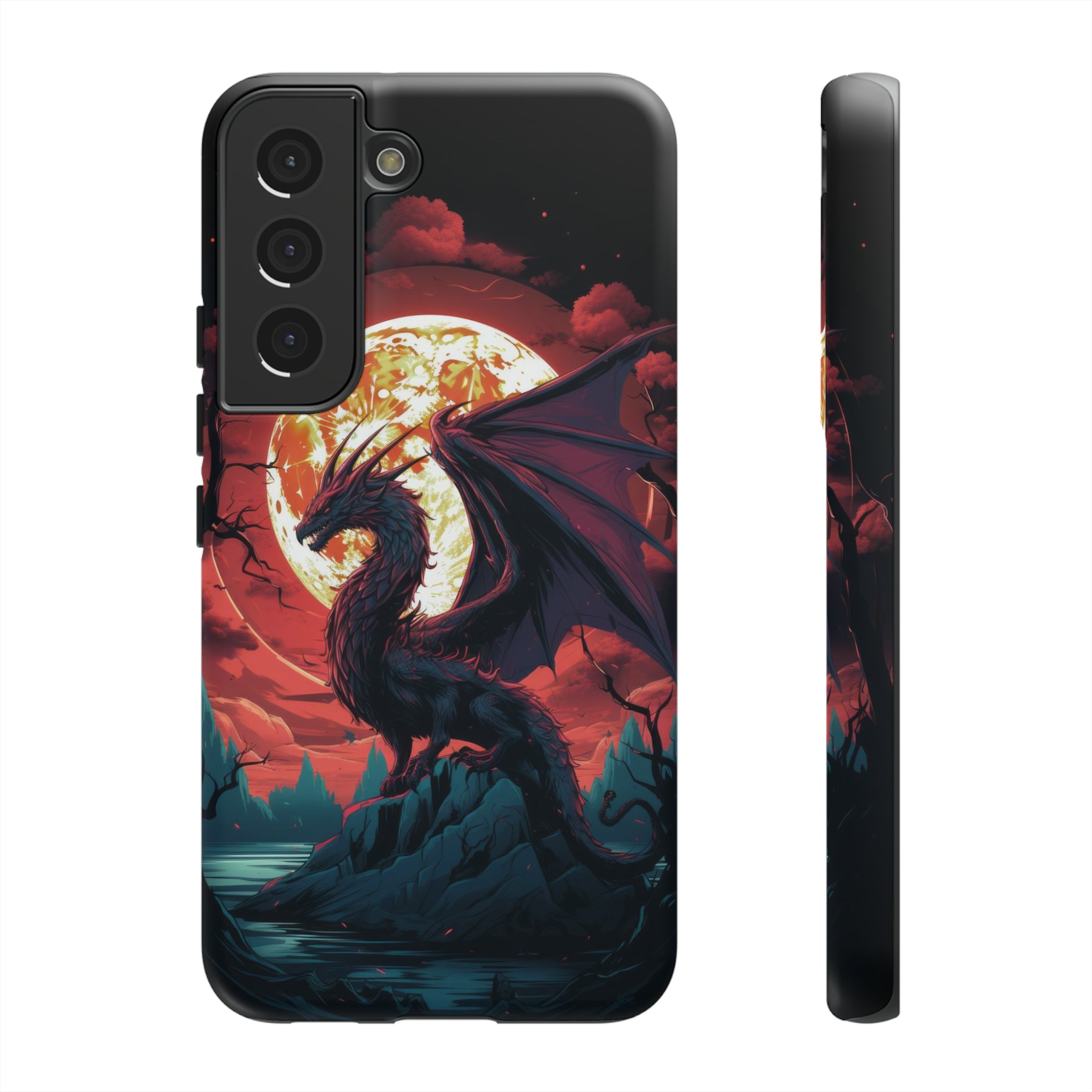 Dragon Fiery Moonlight Phone Case Samsung Galaxy S22 Matte 