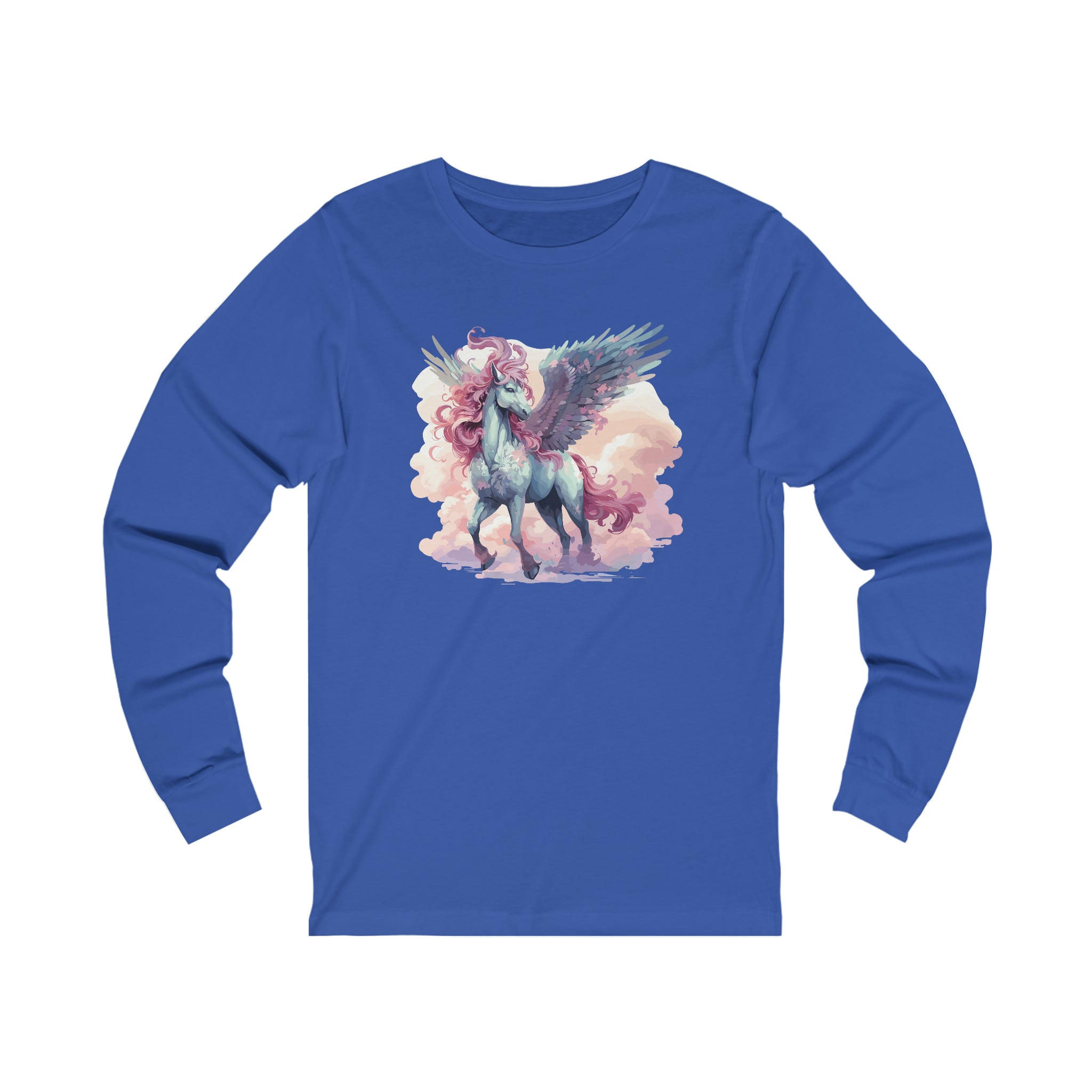 Unisex Pegasus Clouds Long Sleeve T Shirt   