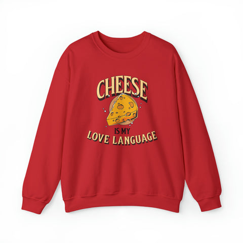 Unisex Cheese is My Love Language Sweatshirt S Red 