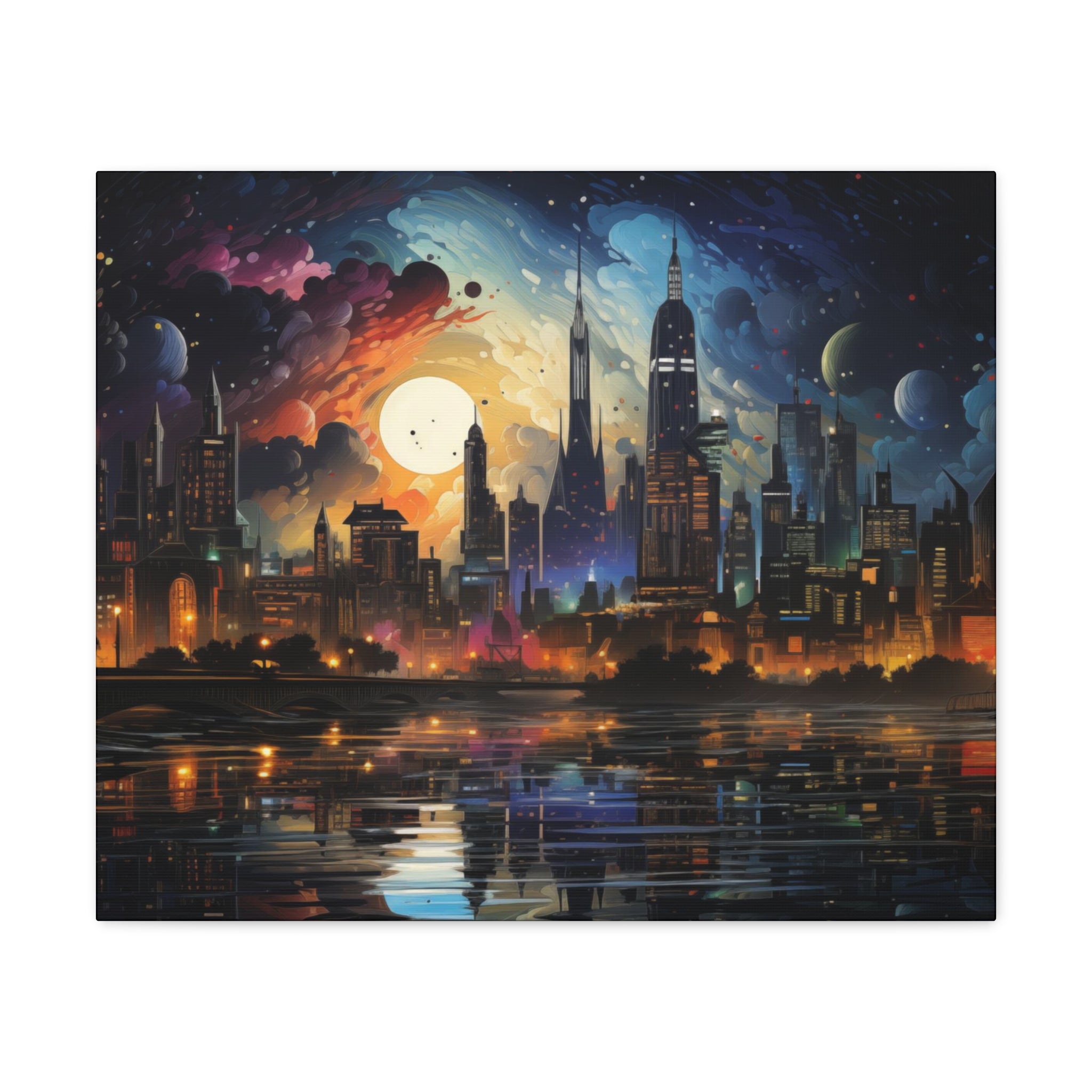 City Skyline Wall Art 24″ x 20″ 1.25" 