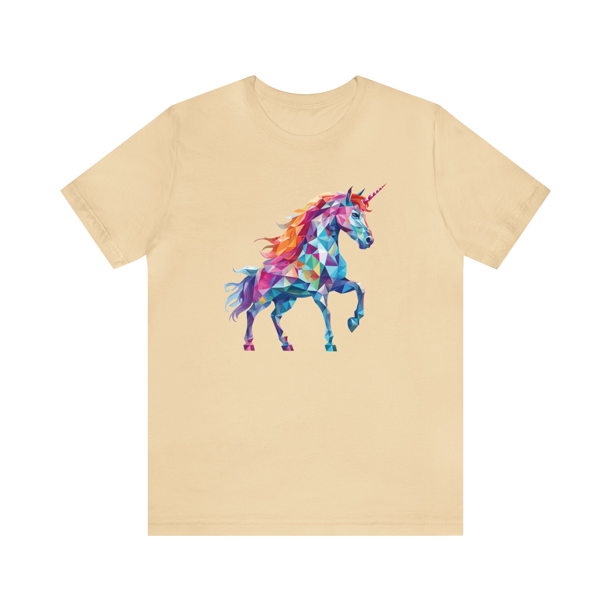 Unisex Crystallized Unicorn T Shirt Soft Cream S 