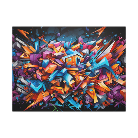 Abstract Graffiti Wall Art 40″ x 30″ 1.25" 