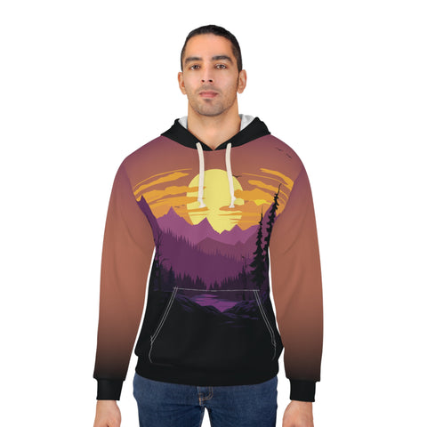 Unisex Sunset Wolf All Over Print Hoodie   