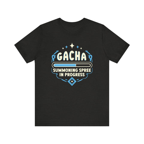 Unisex Gacha Summoning in Progress T Shirt Black Heather S 