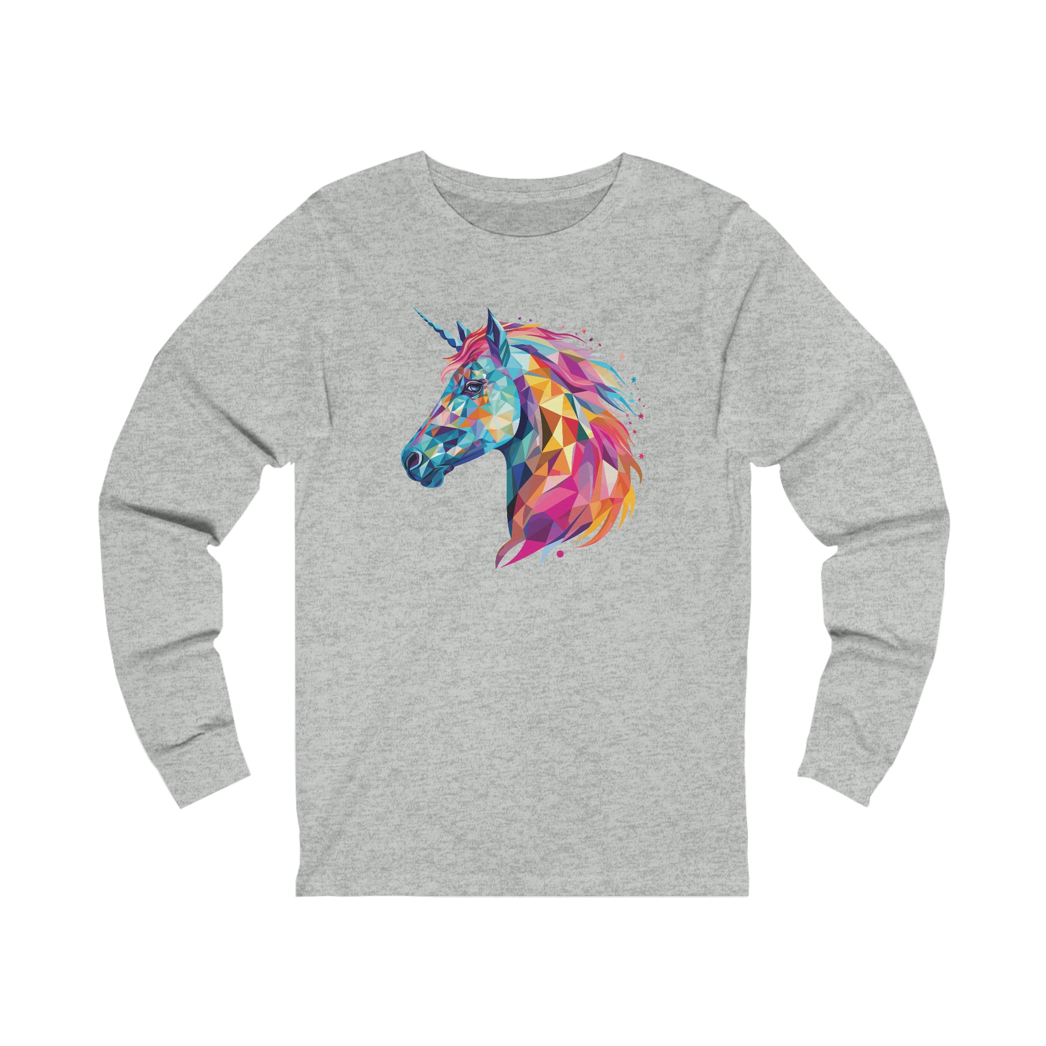 Unisex Crystallized Unicorn Mane Long Sleeve T Shirt   