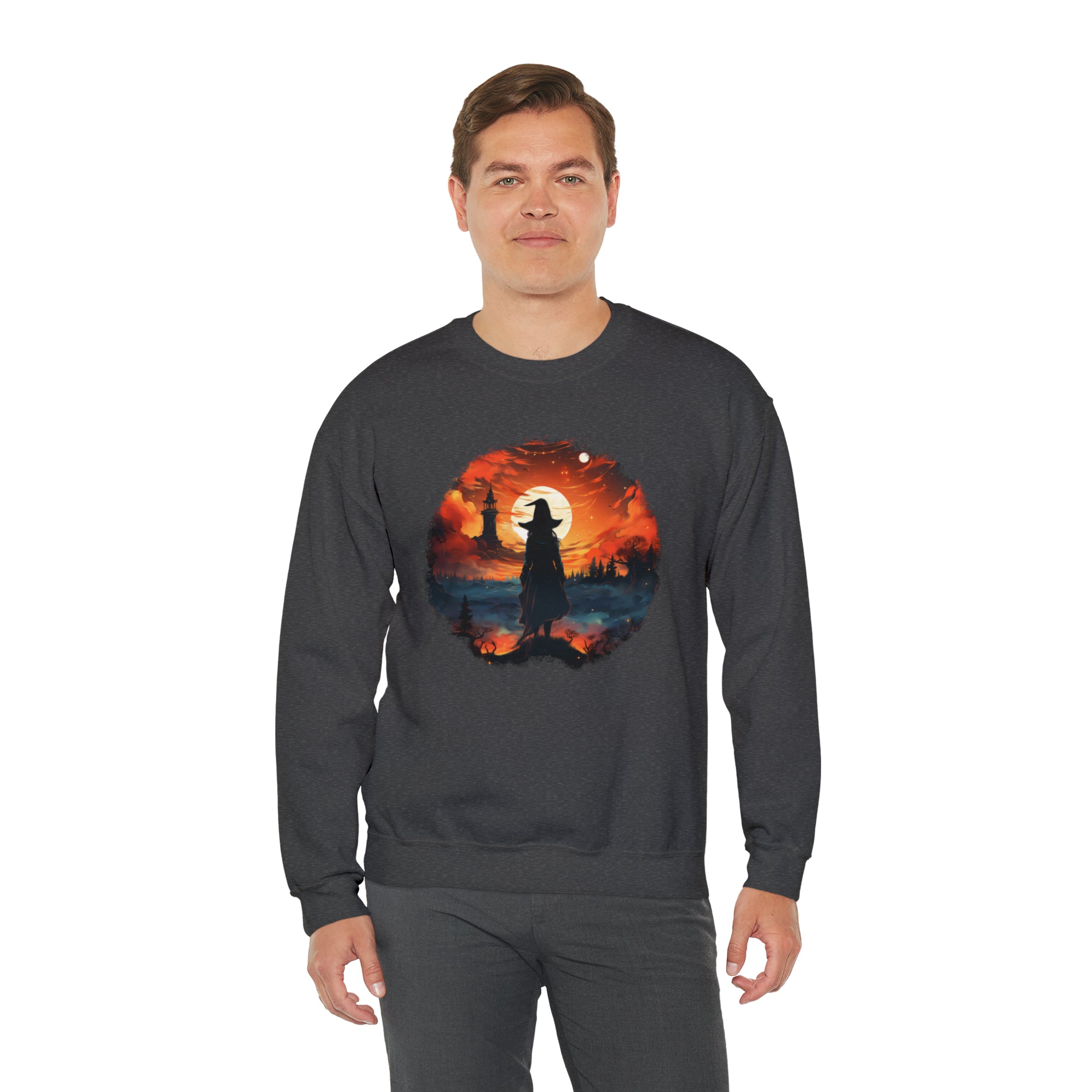 Unisex Witch Silhouette Sweatshirt   