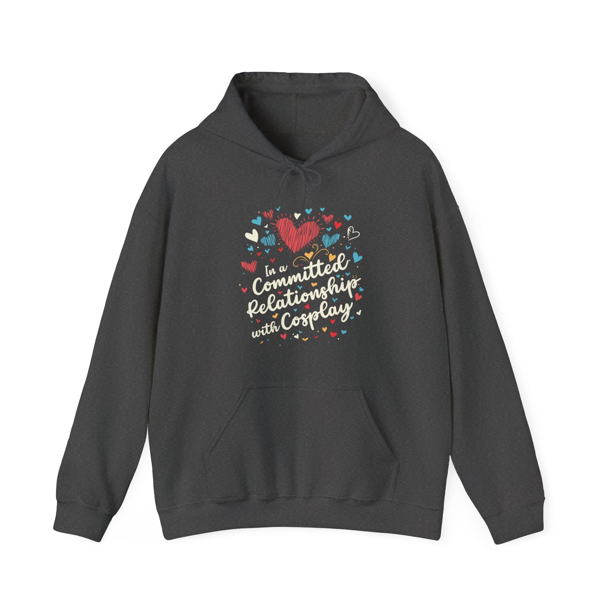 Unisex In a Committed Relationship with Cosplay Hoodie Dark Heather S 