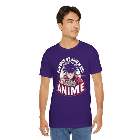 Unisex Powered by Ramen and Anime T Shirt   