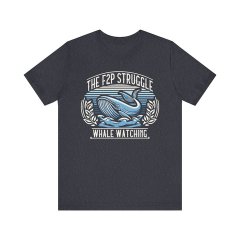 Unisex F2P Struggle Whale Watching T Shirt Heather Navy S 