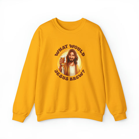 Unisex What Would Jesus Brew Beer Sweatshirt S Gold 