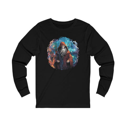 Unisex Galactic Wizard Long Sleeve T Shirt S Black 