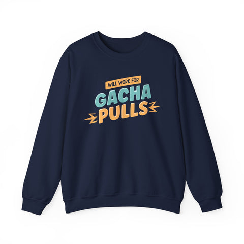 Unisex Will Work for Gacha Pulls Sweatshirt S Navy 