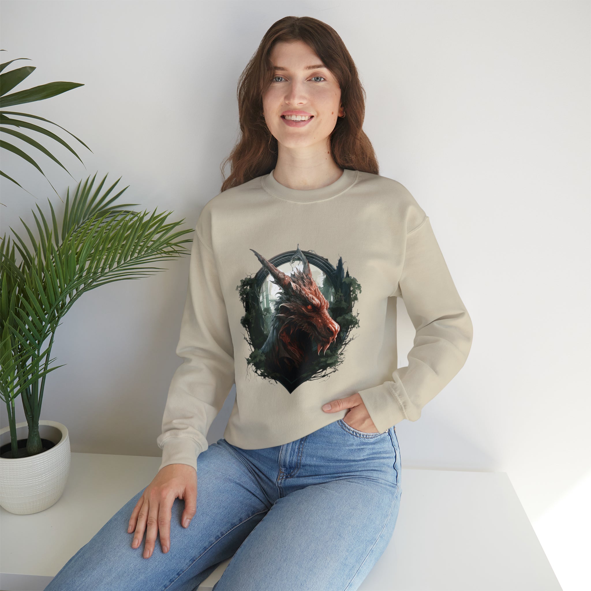 Unisex Dragon Face Sweatshirt   