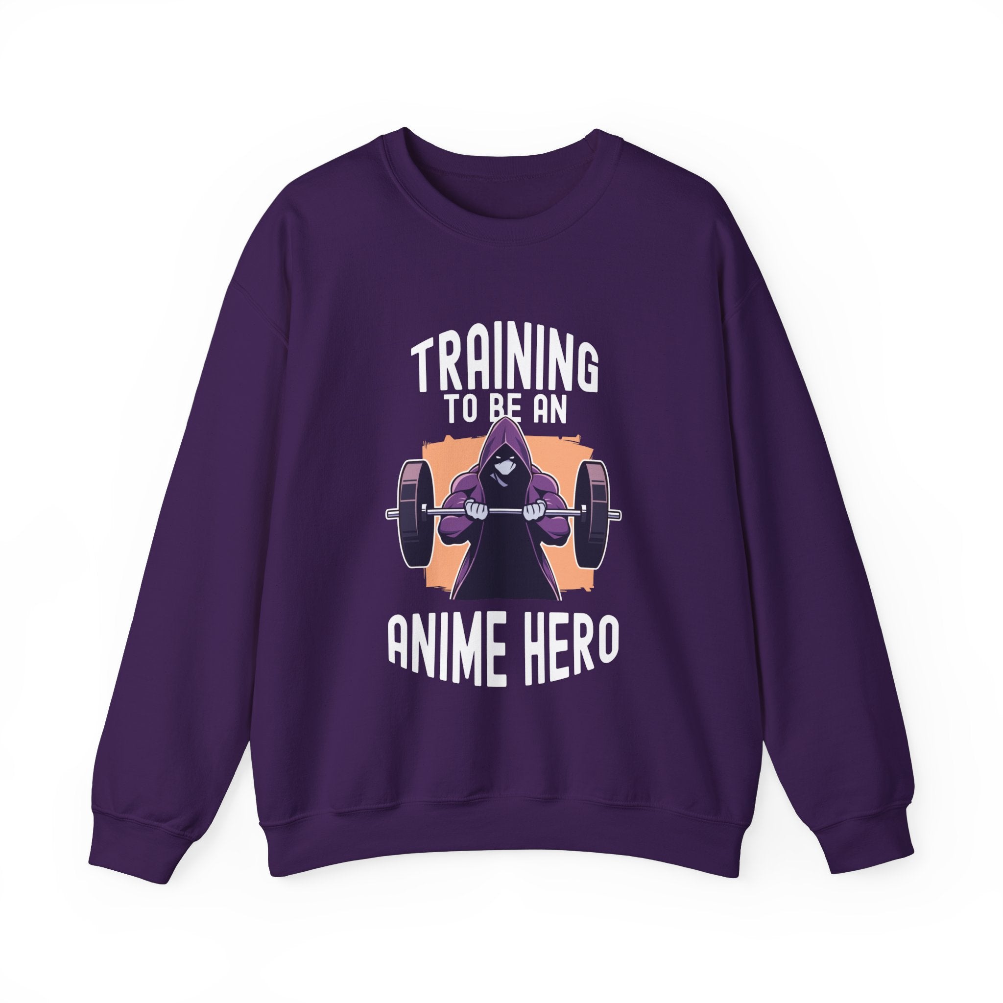 Unisex Training to be an Anime Hero Sweatshirt S Purple 