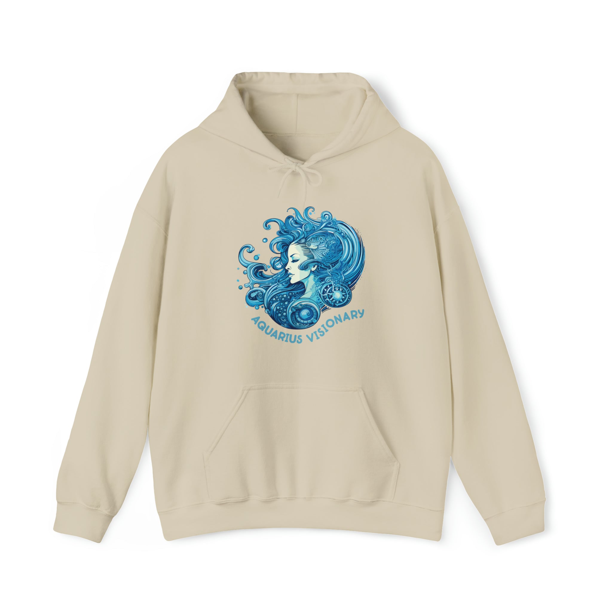 Unisex Aquarius Visionary Hoodie Sand S 