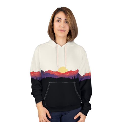 Unisex Forest Mountainscape All Over Print Hoodie   