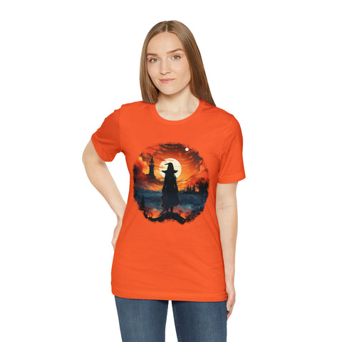 Unisex Witch Silhouette T Shirt   