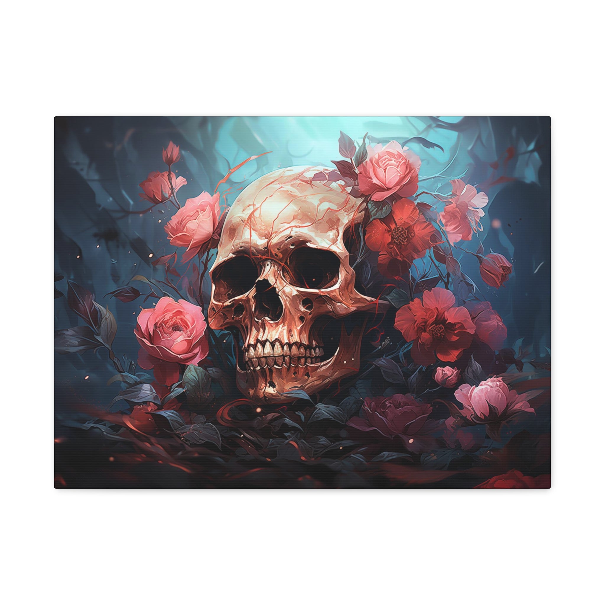 Skull & Roses Wall Art 24″ x 18″ 1.25" 