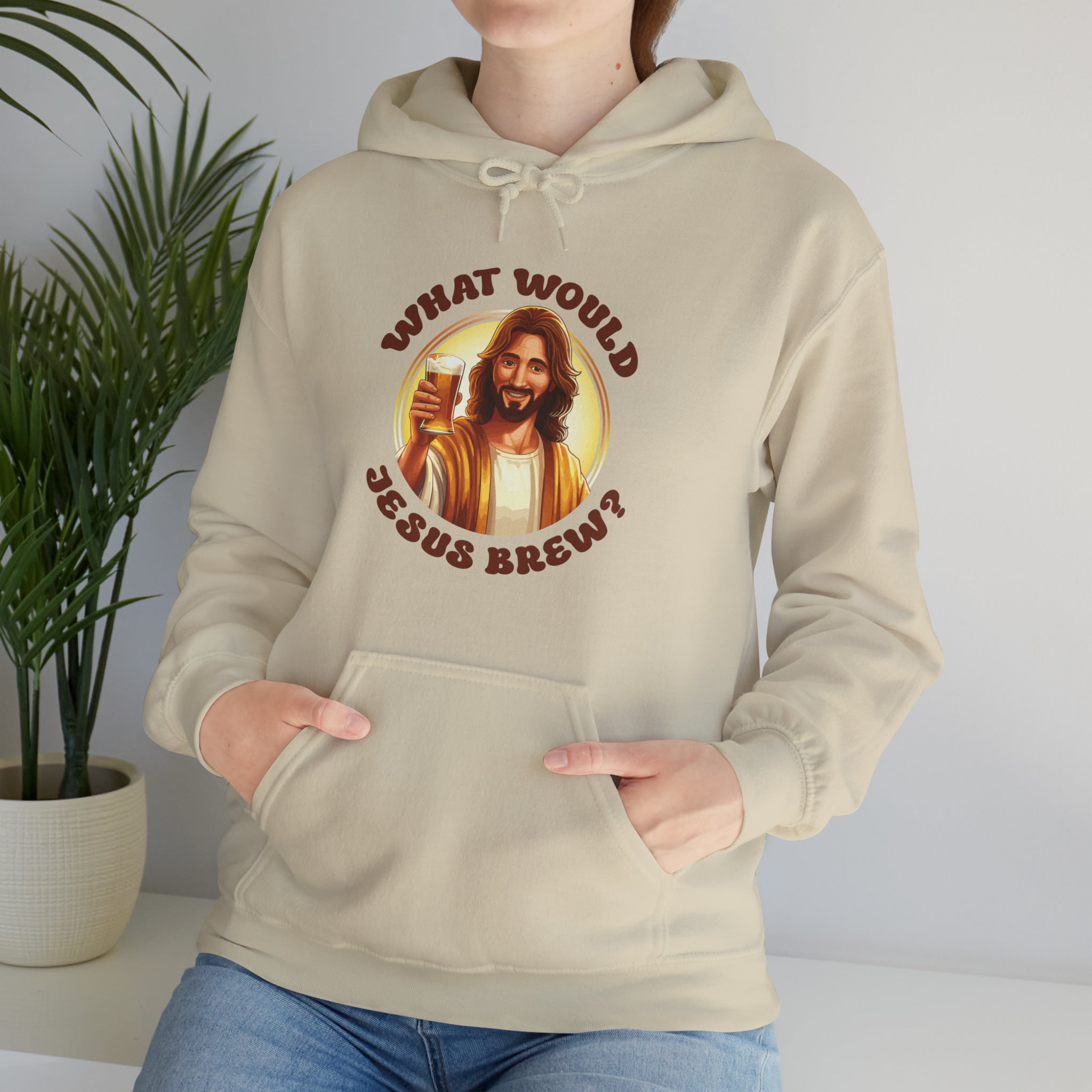 Unisex What Would Jesus Brew Beer Hoodie   