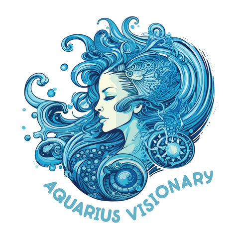 Unisex Aquarius Visionary Long Sleeve T Shirt   