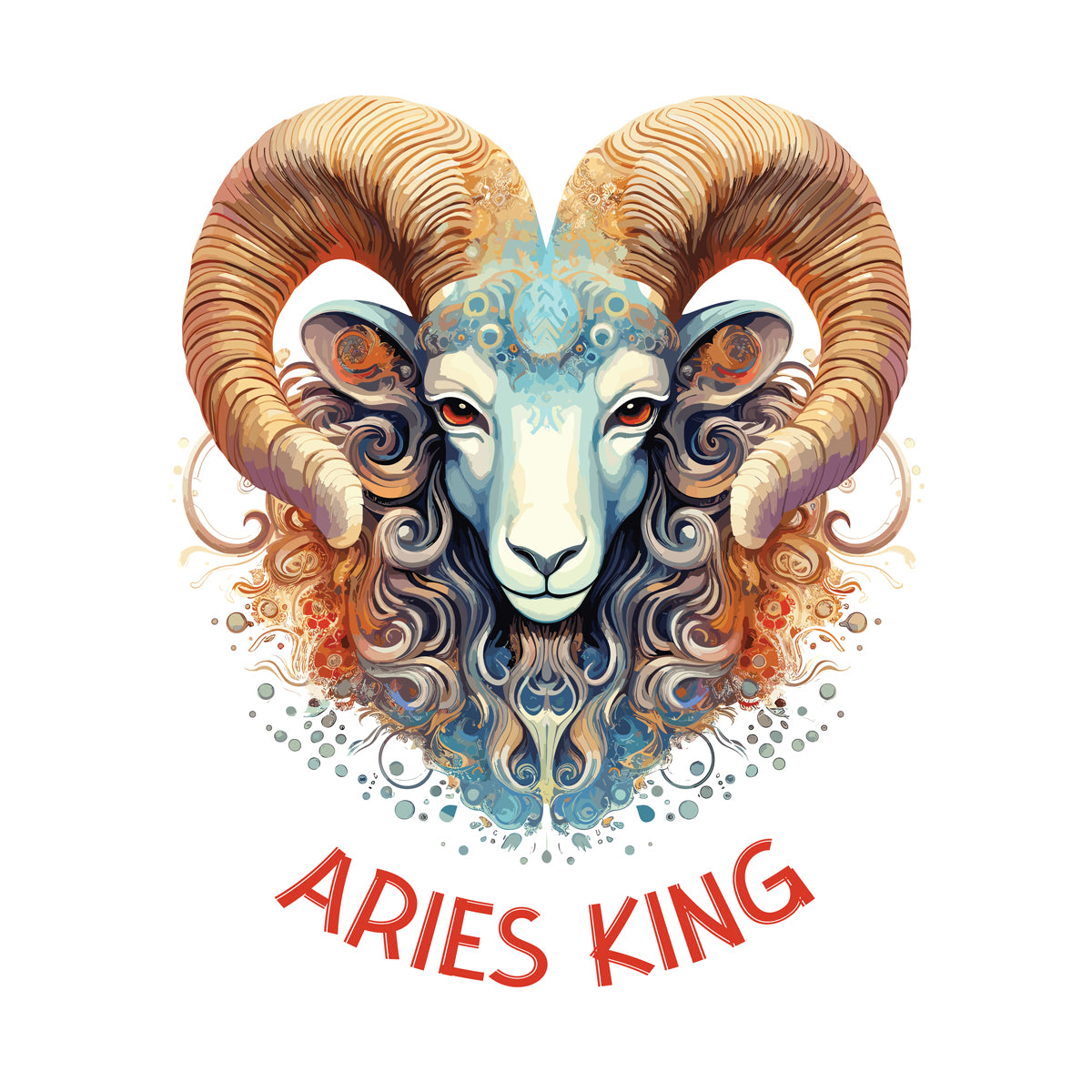 Mens Aries King Long Sleeve T Shirt   