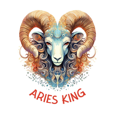 Mens Aries King Long Sleeve T Shirt   