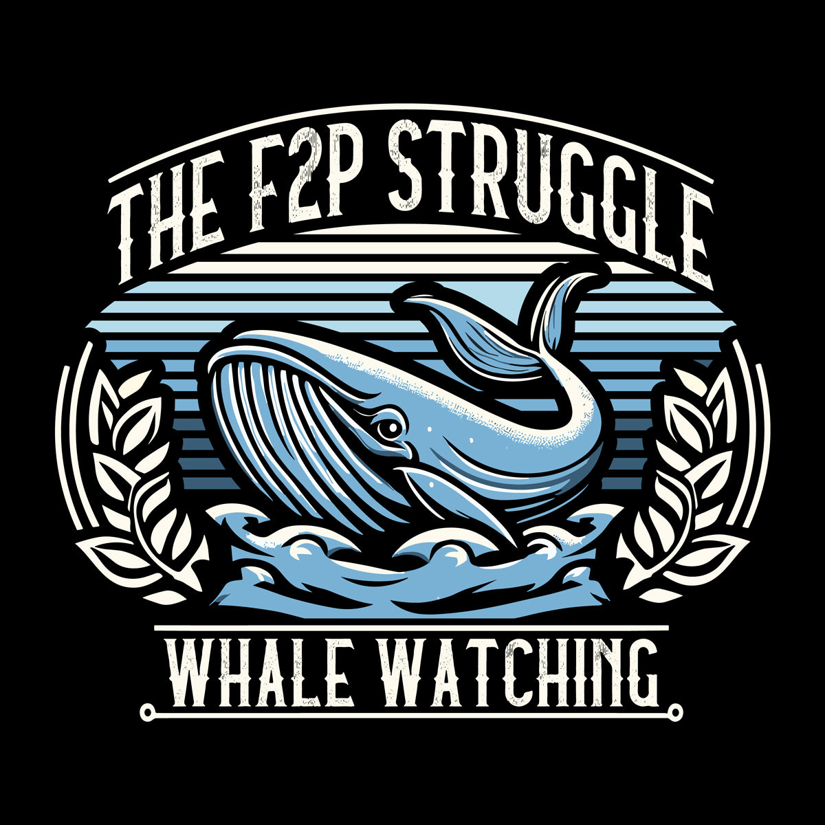 Unisex F2P Struggle Whale Watching Hoodie   